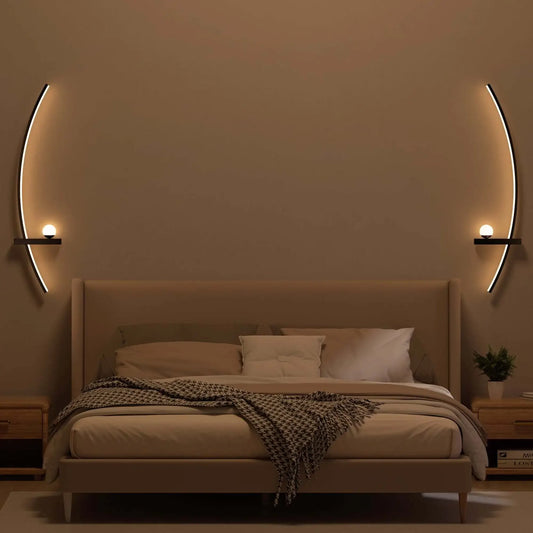Modern Arched Metal Adjustable LED Wall Sconce