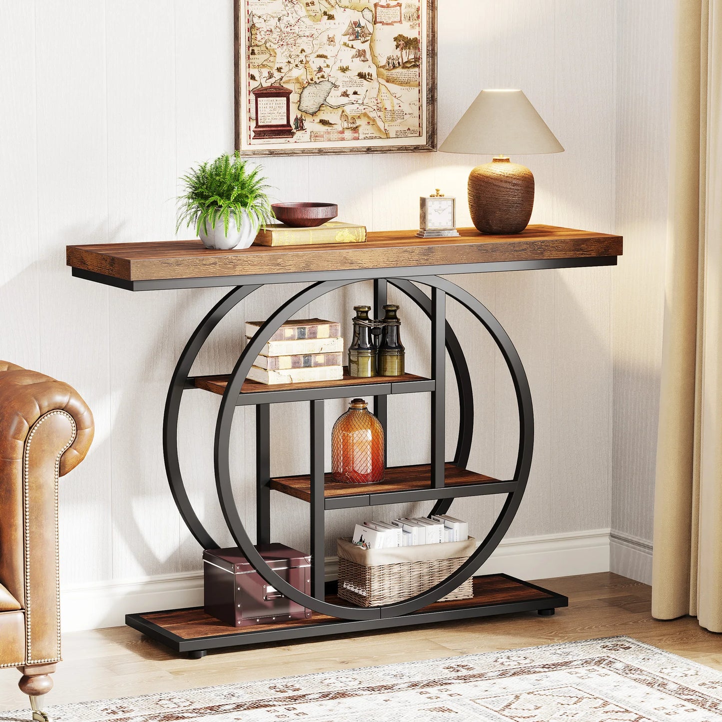 4-Tier Entryway, Narrow Hallway, Sofa Console Table