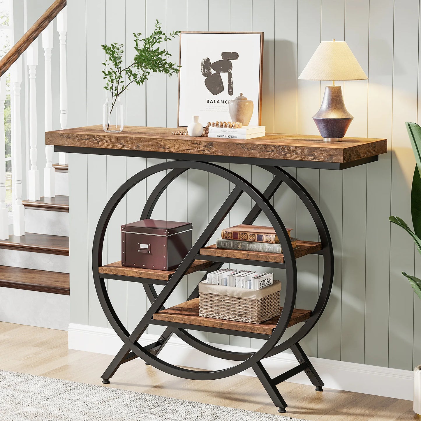 4-Tier Entryway, Narrow Hallway, Sofa Console Table