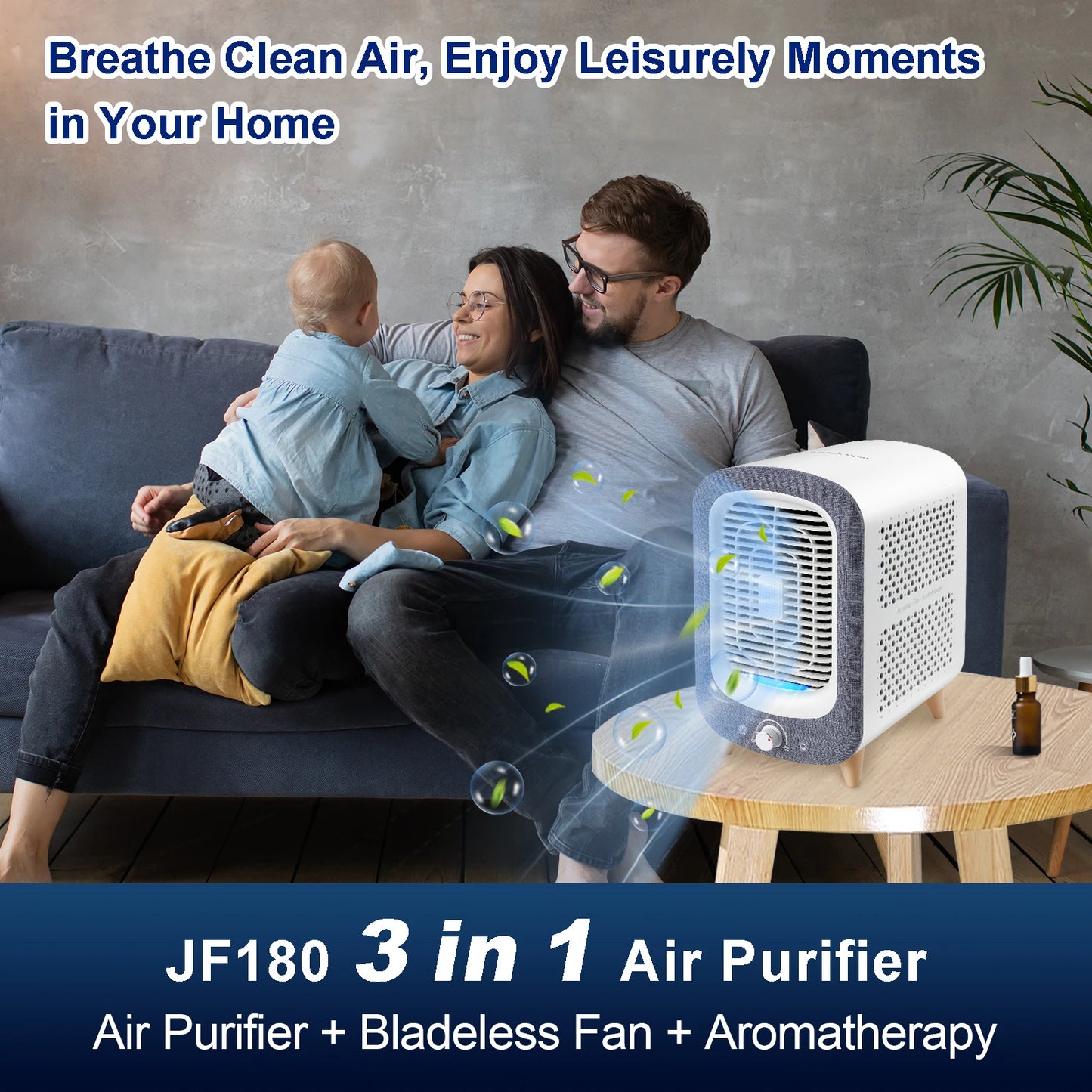 Air Purifier for Home Bedroom 780sq ft, HEPA &Activated Carbon