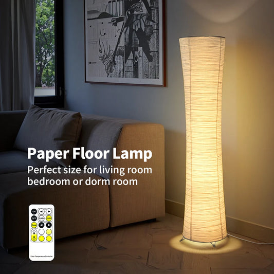 Paper-Chrome-Plated Standing Lamp, LED Light Strip