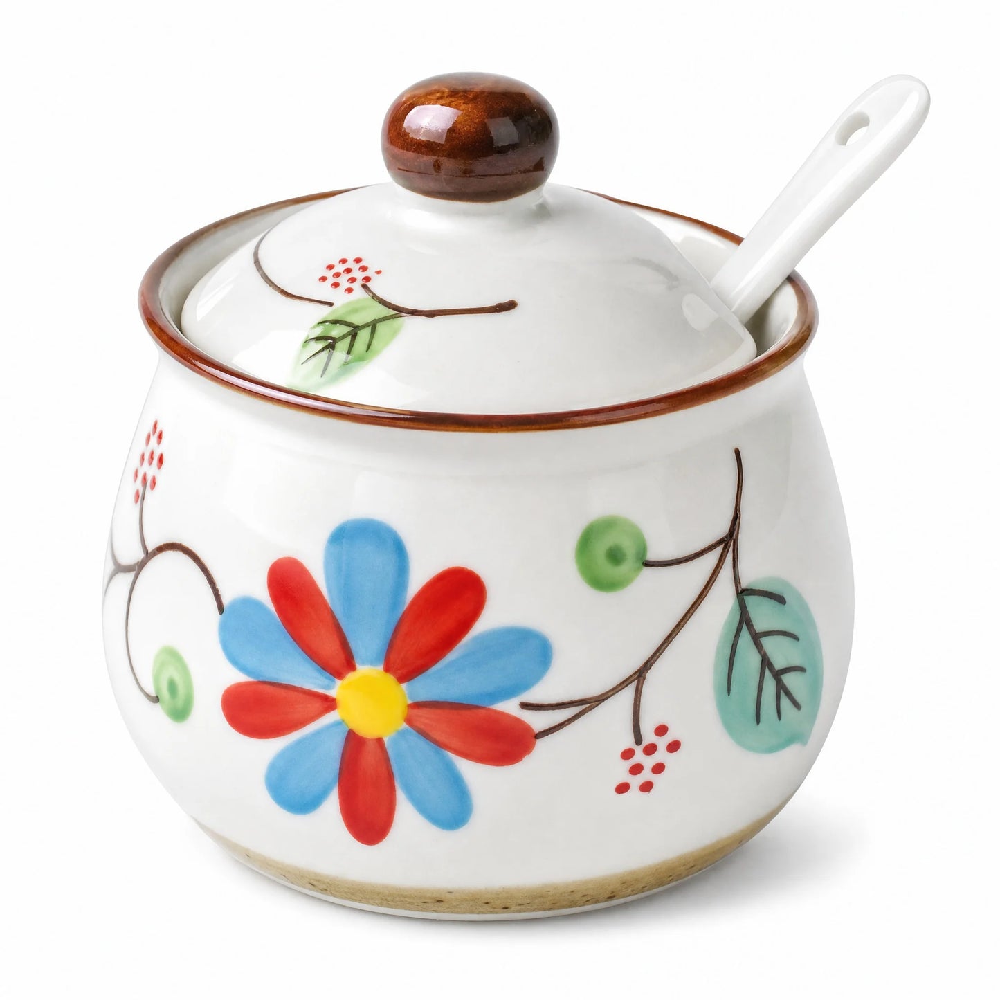 3-Piece Ceramic Spice Jar Set with Tray