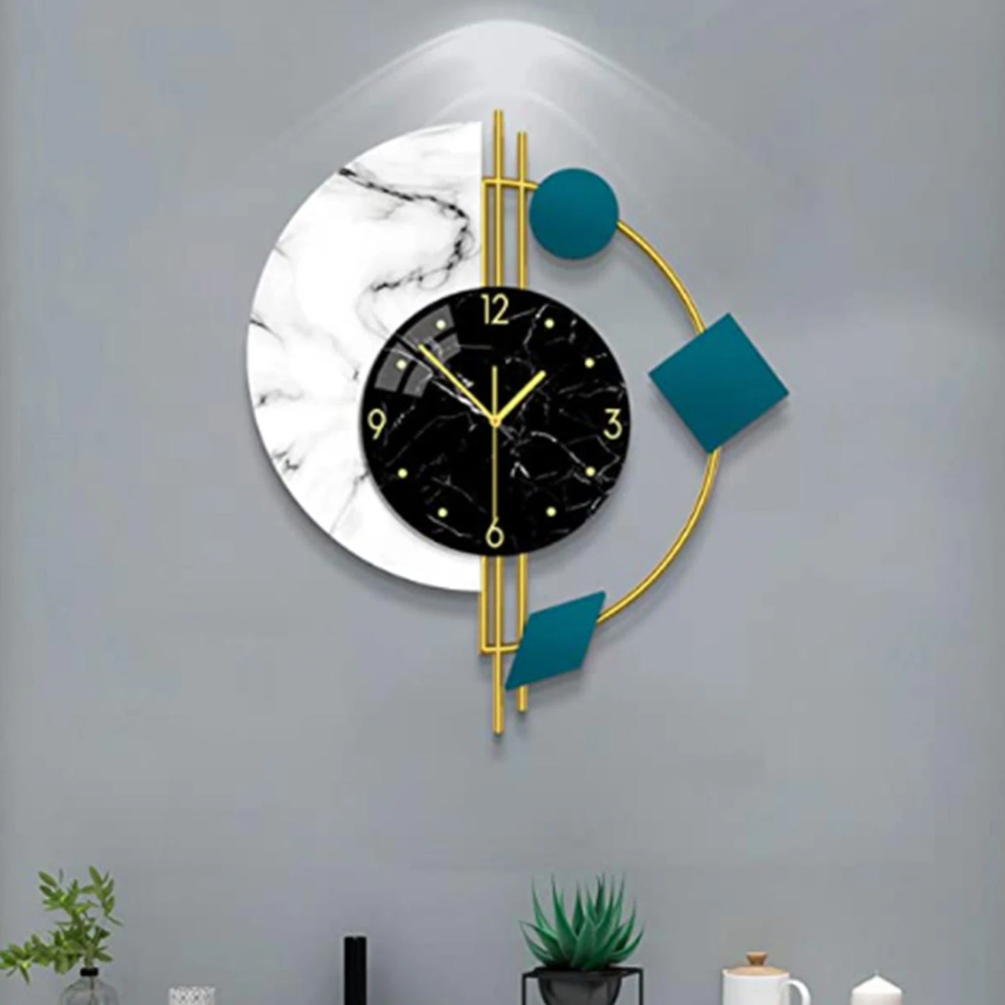 Mid-Century Creative Marble Luxury Wall Clock