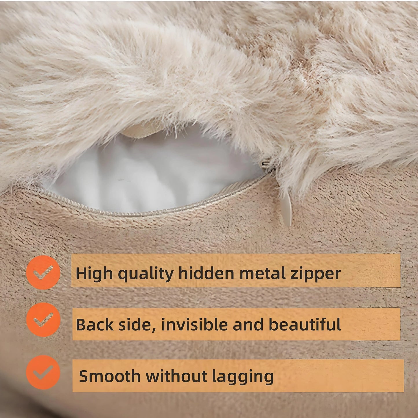 Cloud-Like Faux Fur Pillow Covers (Set of 2)