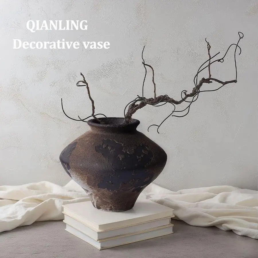 Rustic Pottery Vase for Centerpiece