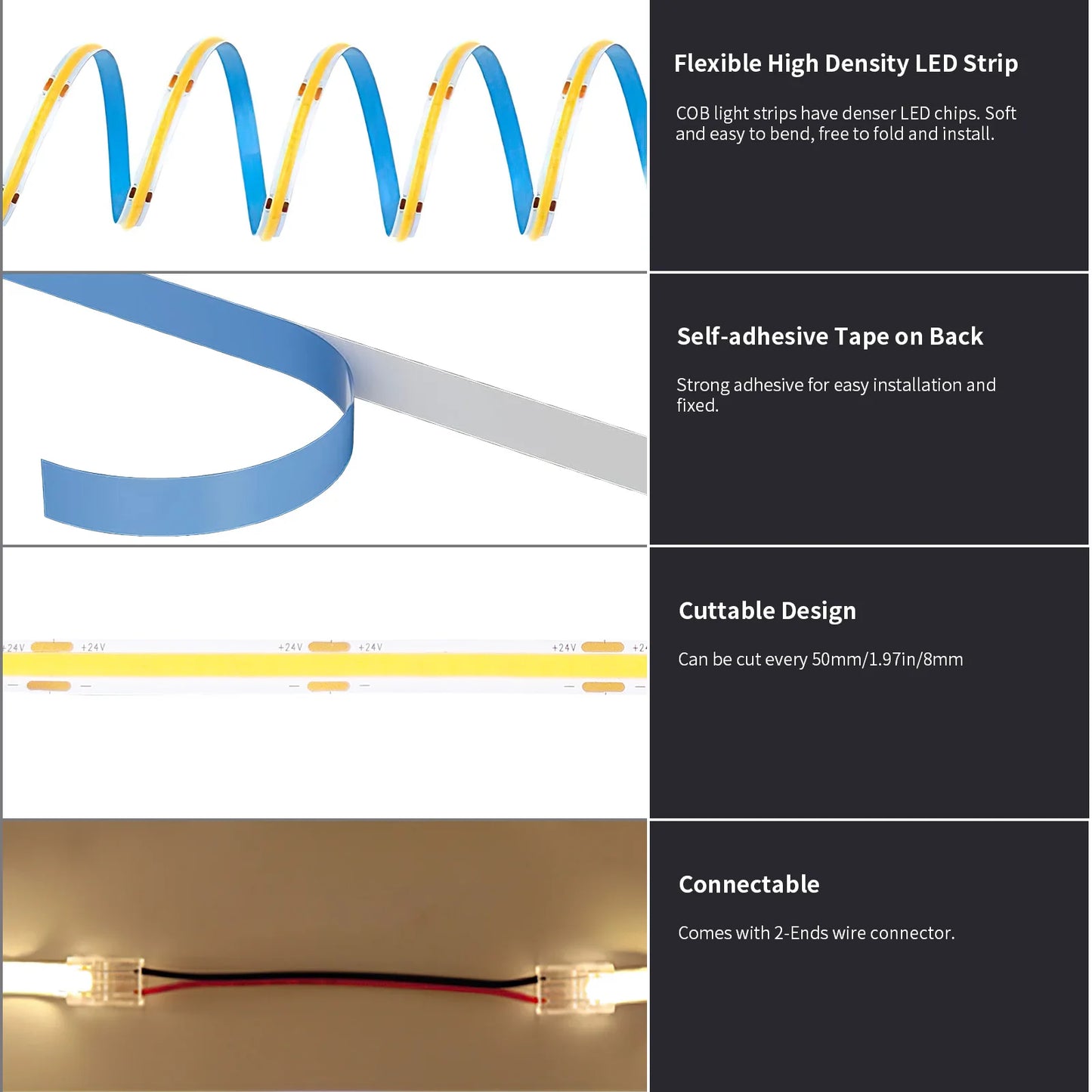LED RF Remote Strip Light 6m Warm/Natural/Cold White
