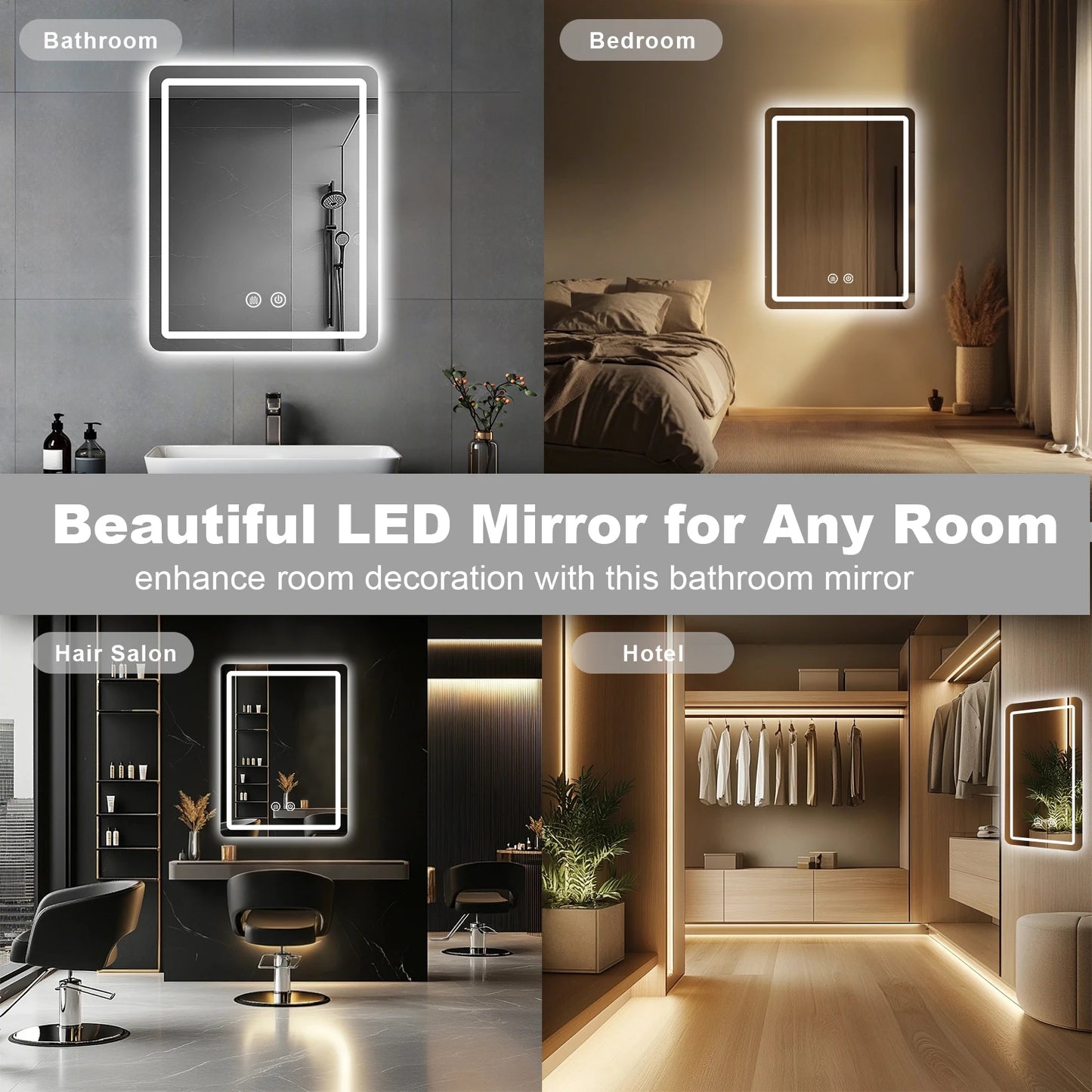 20x28" LED Bathroom Vanity Mirror w/ Backlit Lights
