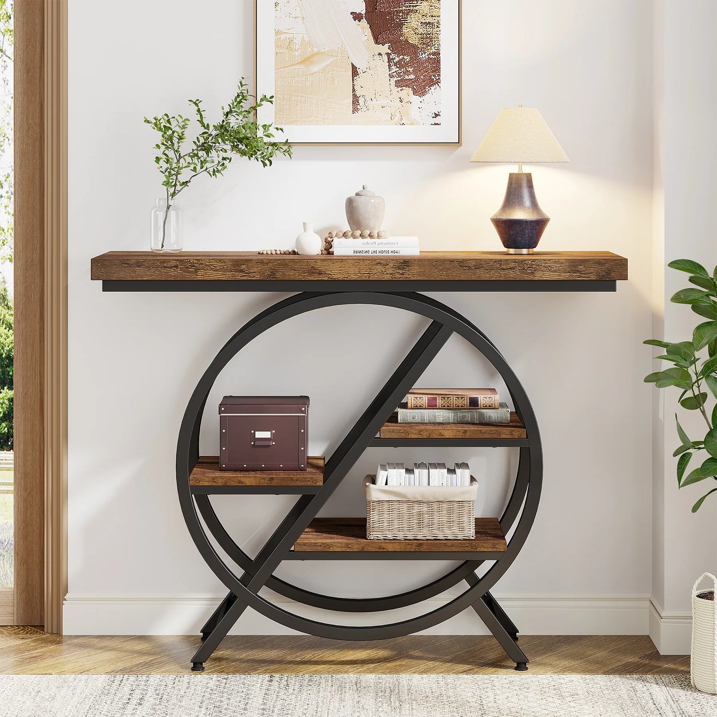 4-Tier Entryway, Narrow Hallway, Sofa Console Table