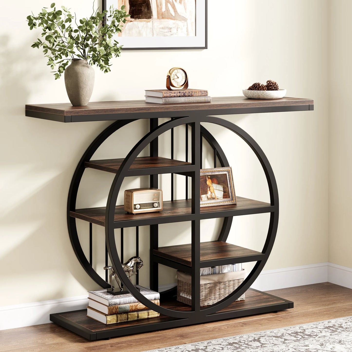 4-Tier Entryway, Narrow Hallway, Sofa Console Table