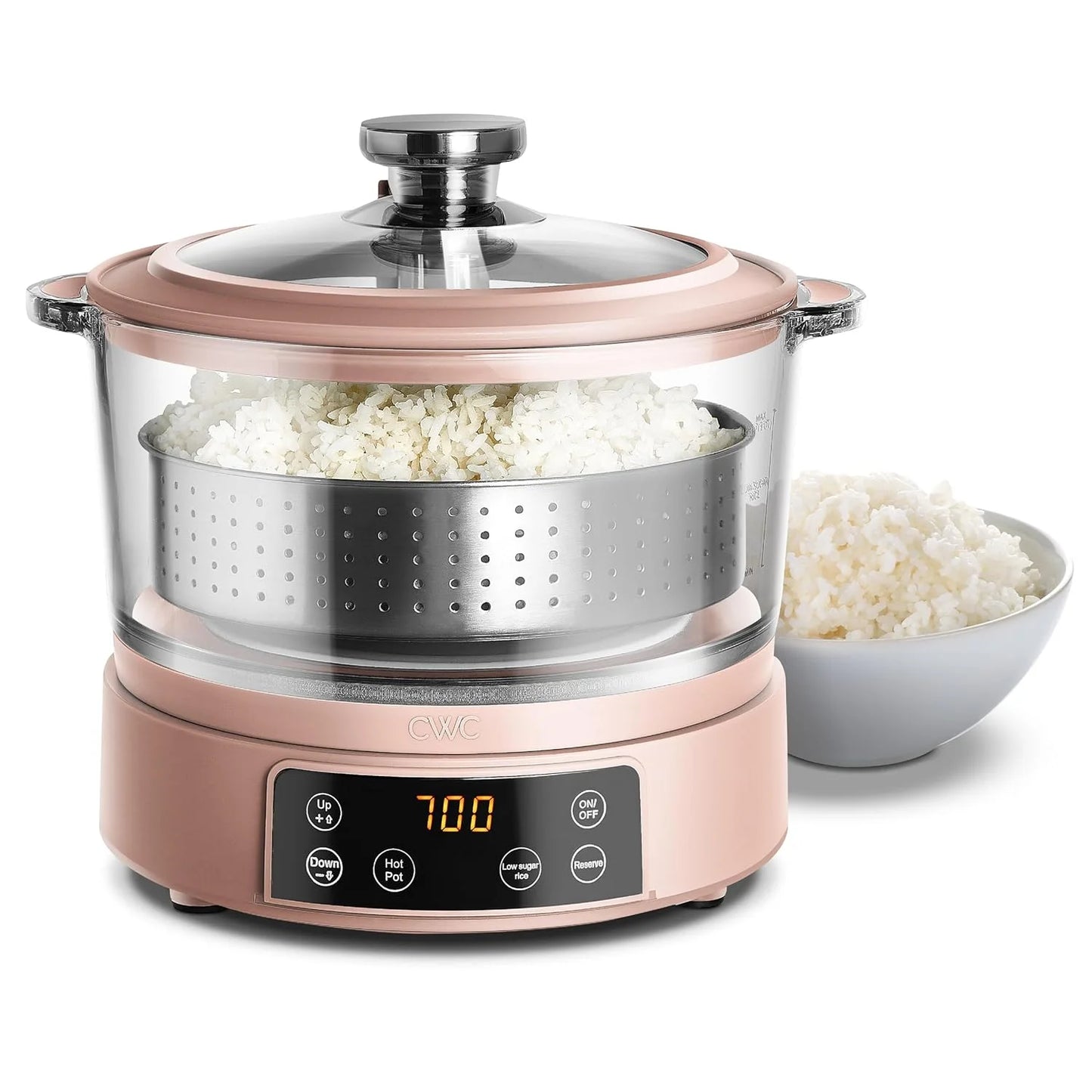 Glass Low Carb Rice Cooker Auto Lift Filter