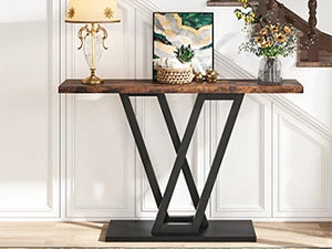 43-Inch Console Table for Entryway, Living Room