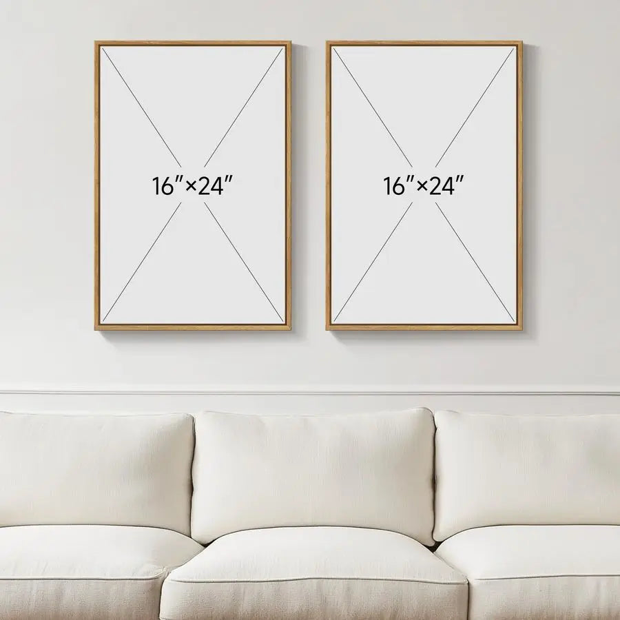 Green Boho Wall Art Decor, Set of 2