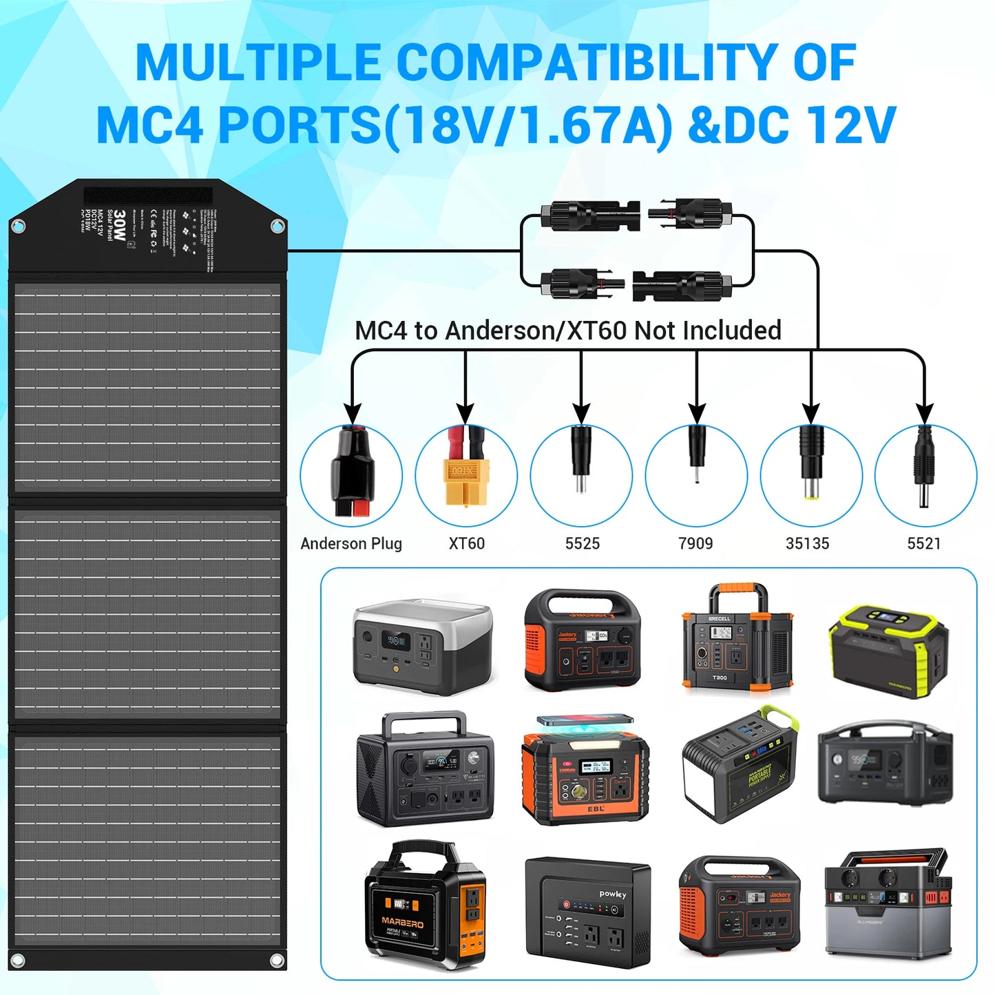 Portable Foldable Solar Panel Travel Ready Charger