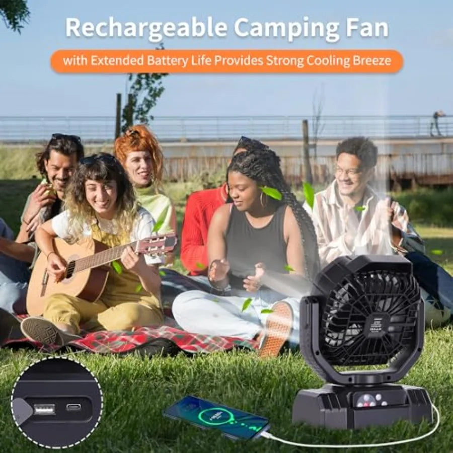 20000mAh High Speed Portable Camping Fan
