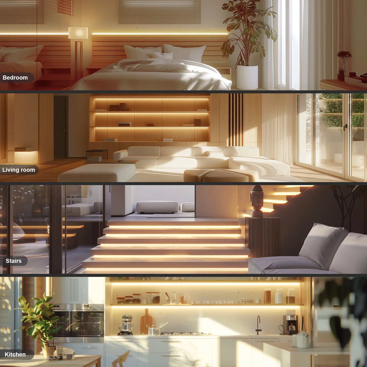 LED RF Remote Strip Light 6m Warm/Natural/Cold White