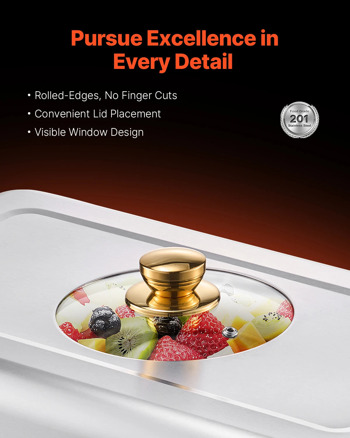 2/4 Pack Rectangular Chafing Dish Buffet Set