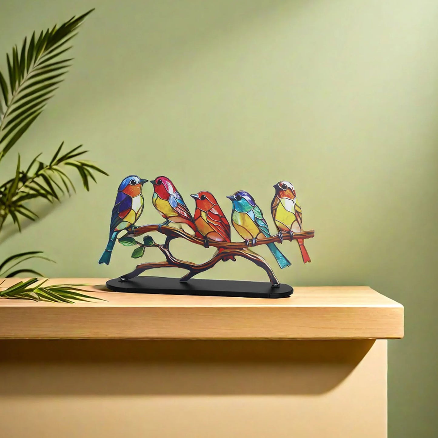 Metal Bird Colorful Sculpture Ornaments Household Craft