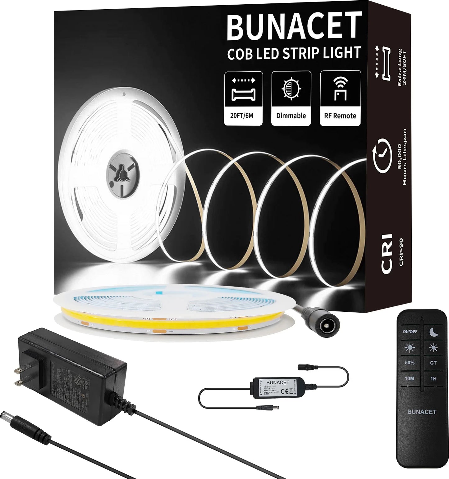 LED RF Remote Strip Light 6m Warm/Natural/Cold White
