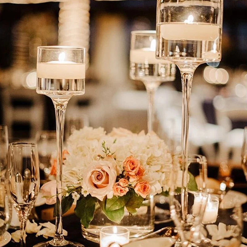 Portable Glass Tea Light Candle Holders